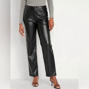 Old Navy OG Loose Faux Leather 10 Tall